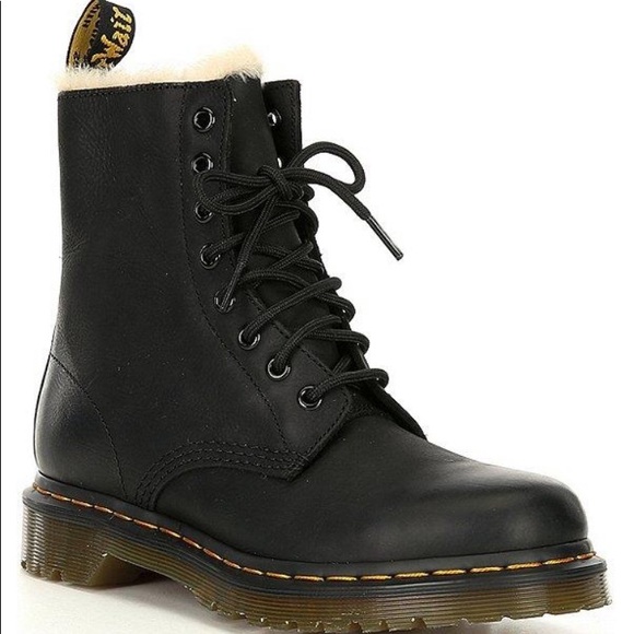 Dr. Martens Shoes - Dr. Martens Women's Faux Fur Lined 1460 Boot Black